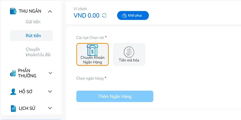 Thời gian rút tiền BK8 rất nhanh chóng